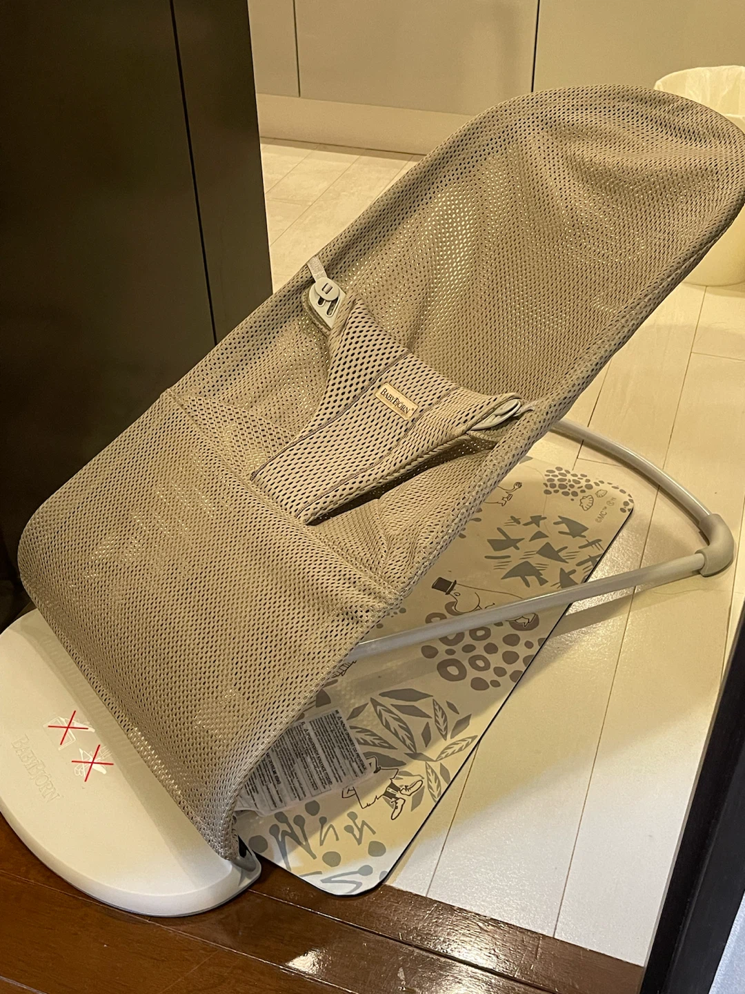 【美品】ベビービョルン バウンサーBliss Air グレーベージュ