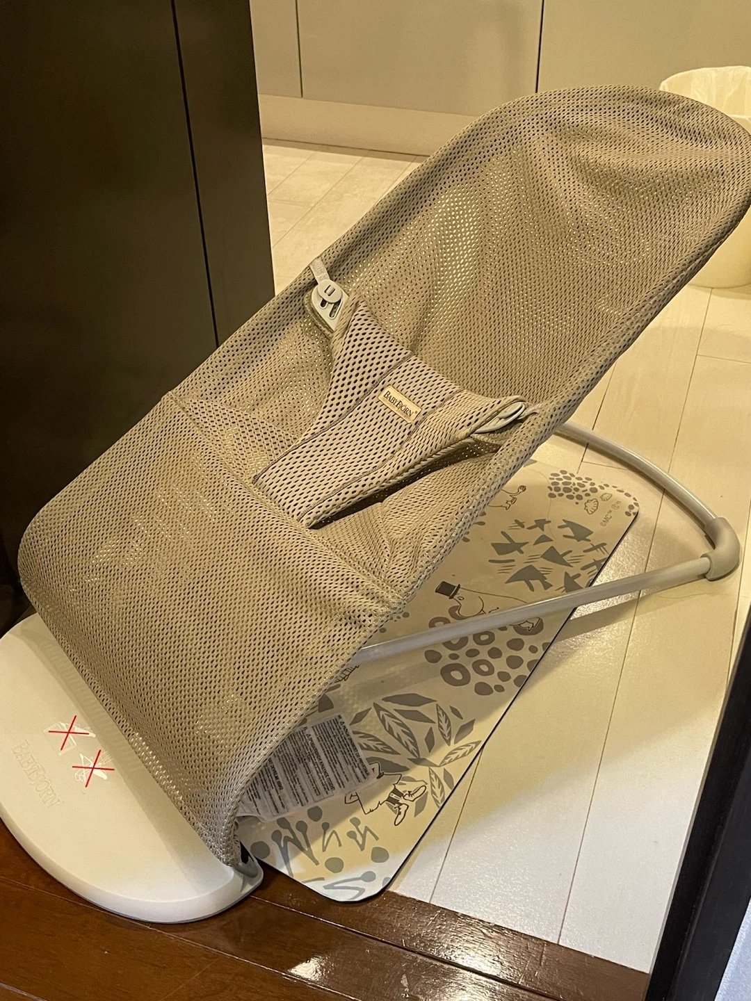 【美品】ベビービョルン バウンサーBliss Air グレーベージュ