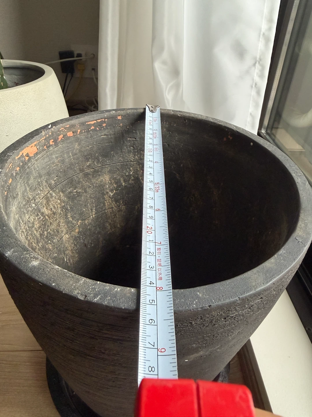 植木鉢 ブラック 受け皿付きの写真4枚目