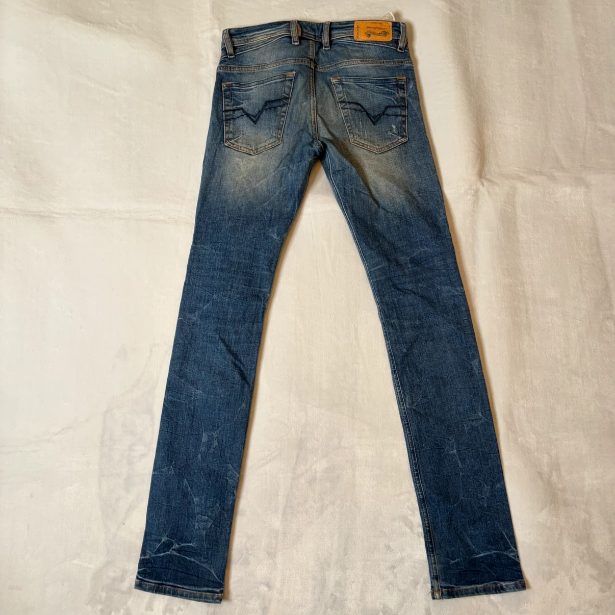 DIESEL キッズ ジュニア スキニー デニム ダメージ加工 12Yの写真2枚目