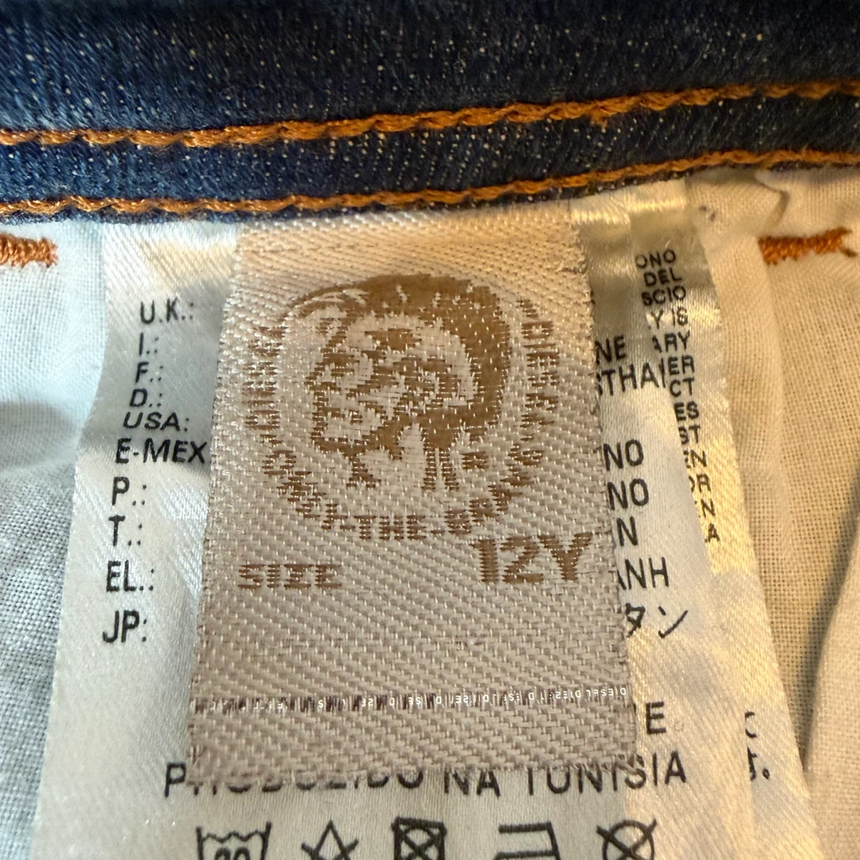 DIESEL キッズ ジュニア スキニー デニム ダメージ加工 12Yの写真10枚目