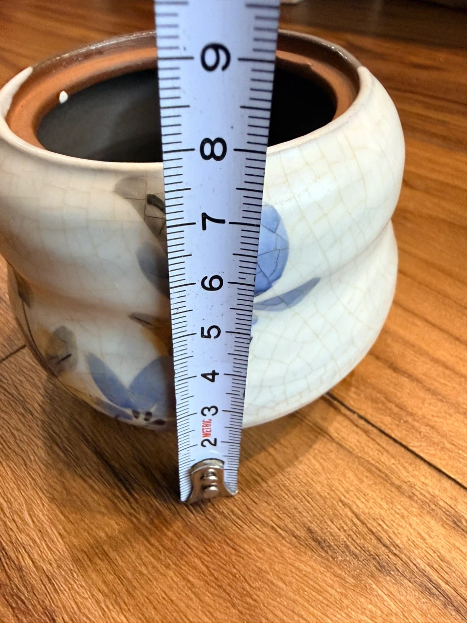 陶器製 蓋付き小物入れ 花柄 和風の写真9枚目