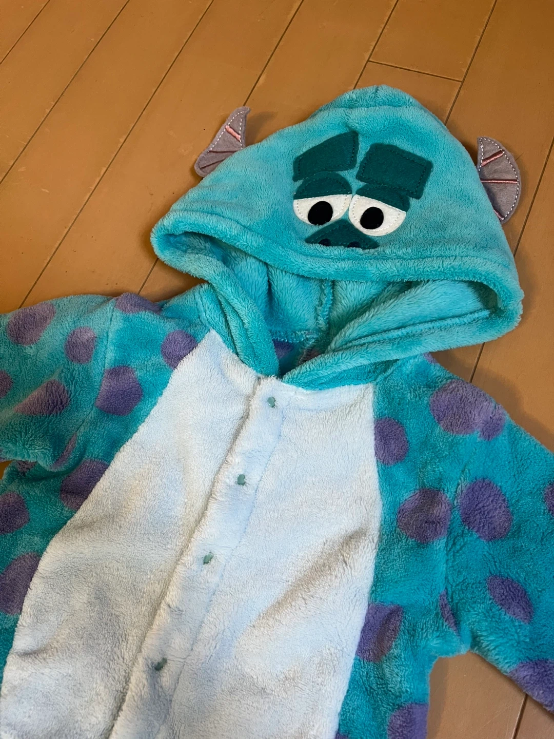 モンスターズインク★サリー★カバーオール★着ぐるみ★90★ハロウィンの写真2枚目