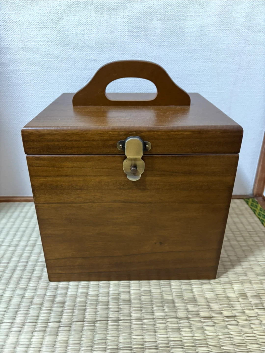 木製メイクボックス 鏡付き 収納ケース