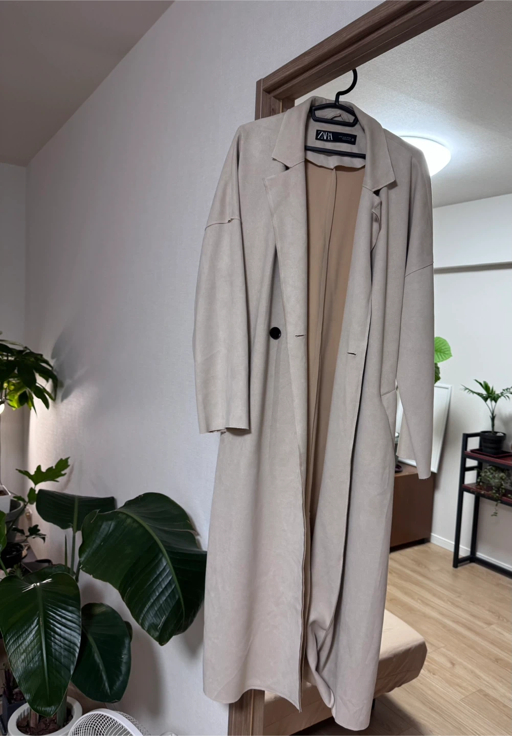 ZARA スエード調 トレンチコート ベージュ L