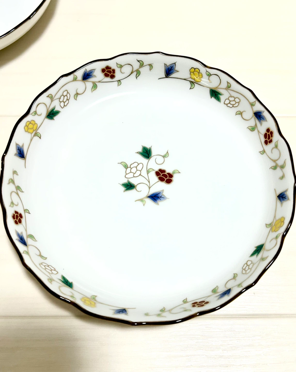 【定価約5千円】たち吉 花数寄 色絵中皿 5枚セット HANASUKI ブランド和食器 盛皿の写真3枚目