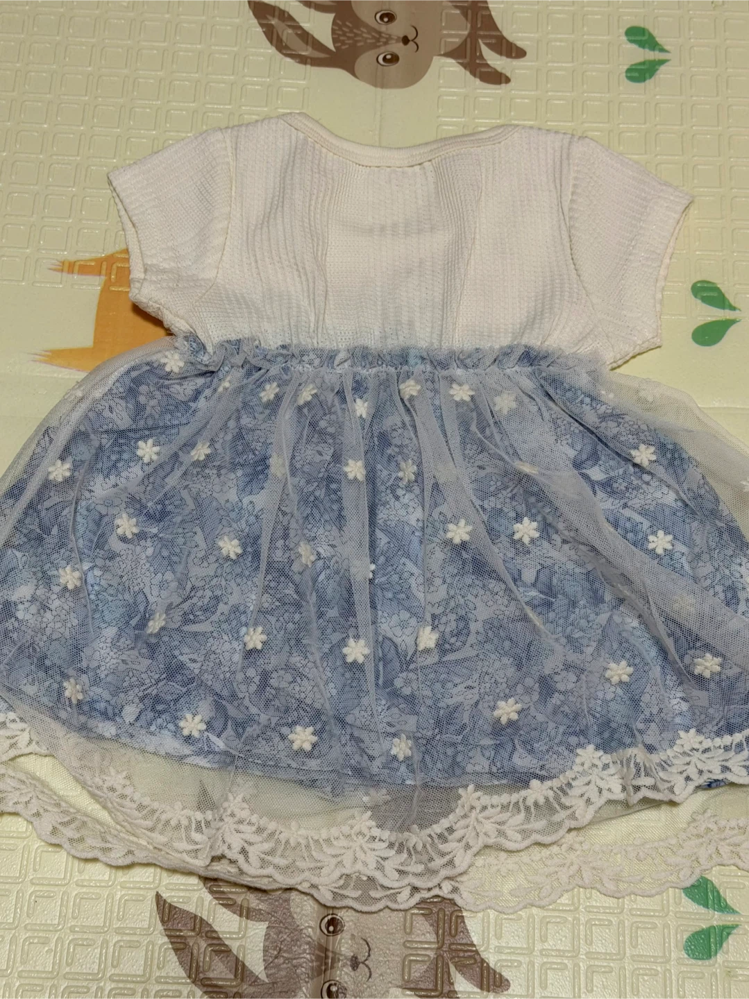 花柄 チュール ワンピース 80cmの写真2枚目