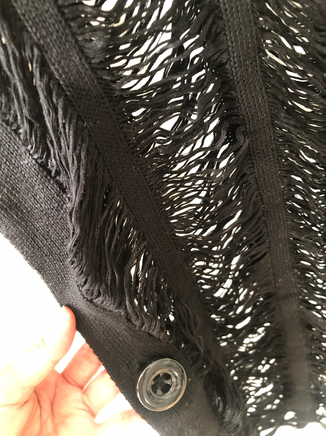 ✨🌟【未使用品】ダメージ加工 ニットベスト 黒🌟✨の写真3枚目