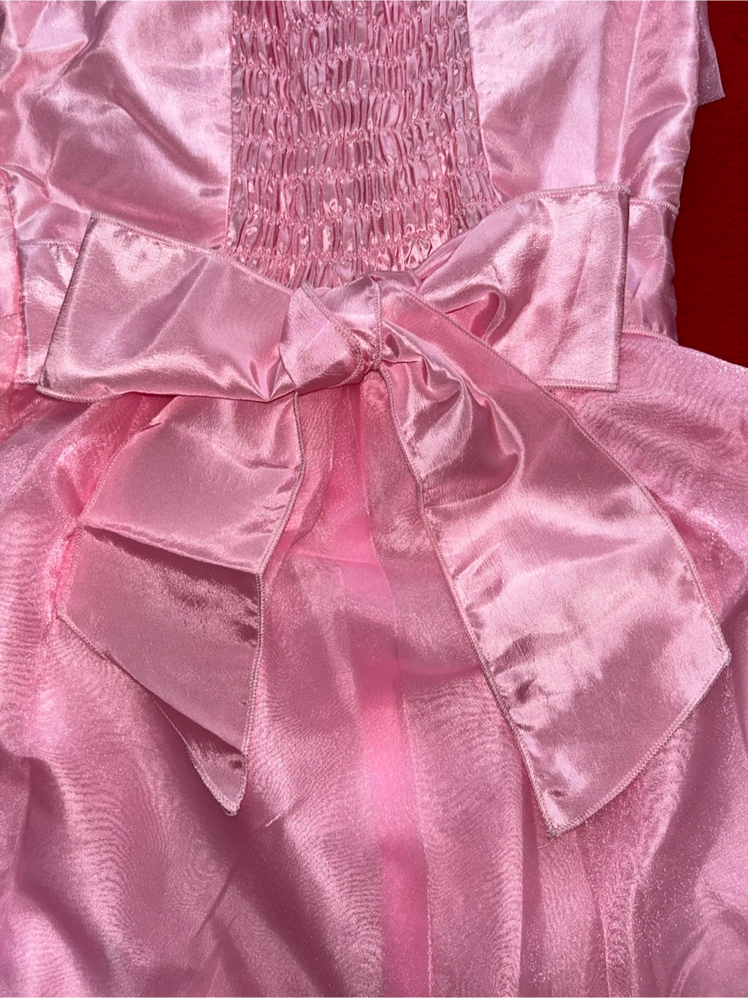 【美品/新品タグ付き】ピンク サテンレースドレス パーティー 発表会 結婚式の写真5枚目