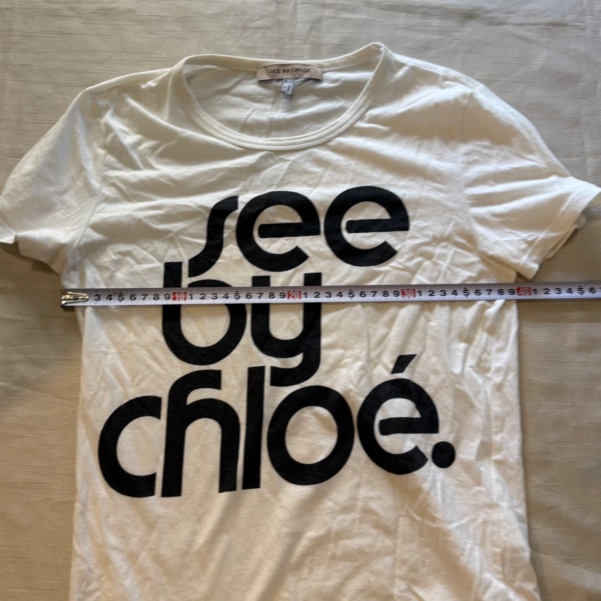 SEE BY CHLOE 半袖 Tシャツ ホワイト ロゴの写真2枚目