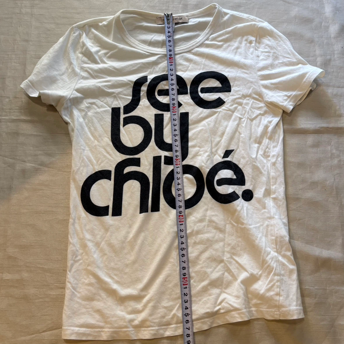 SEE BY CHLOE 半袖 Tシャツ ホワイト ロゴの写真5枚目