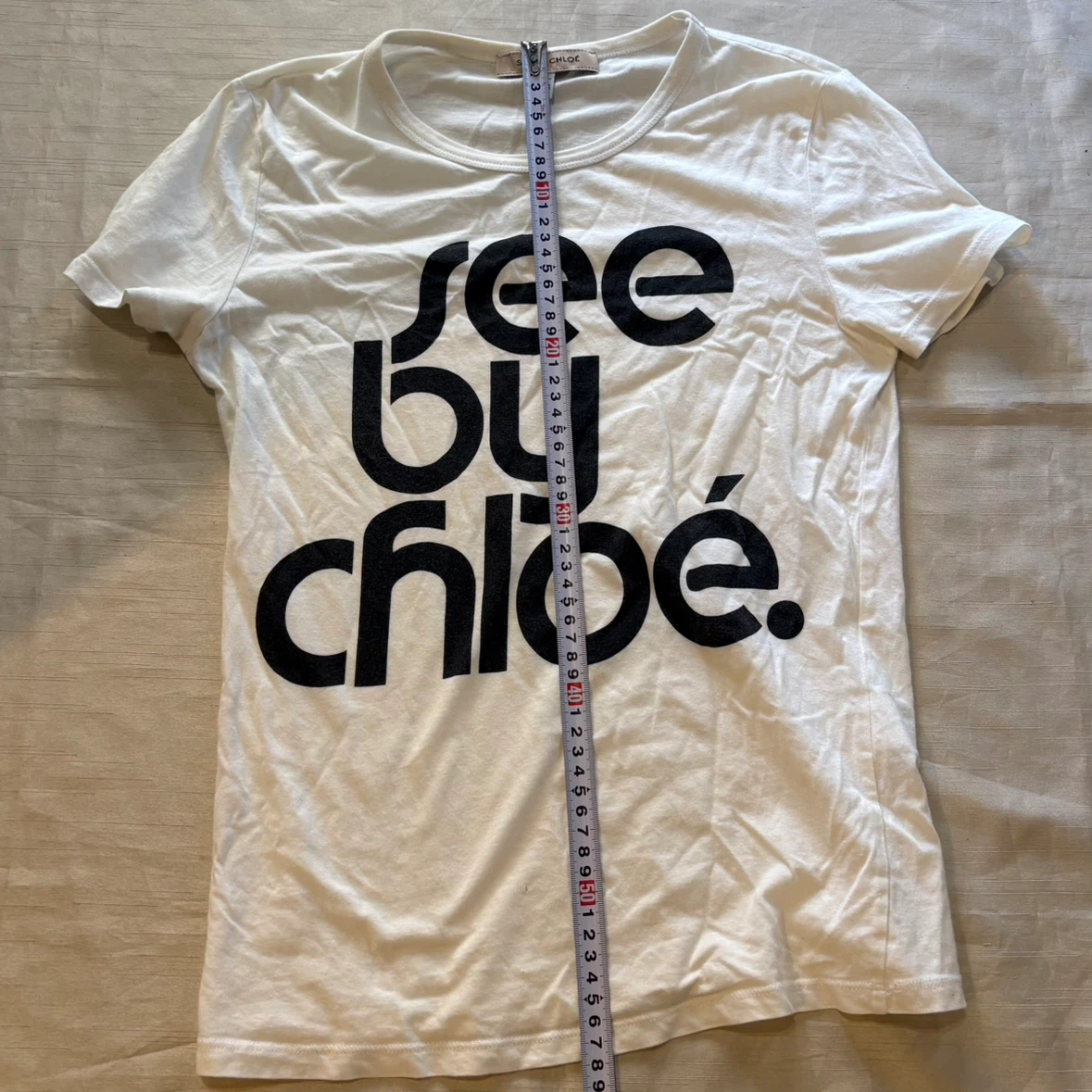 SEE BY CHLOE 半袖 Tシャツ ホワイト ロゴの写真5枚目