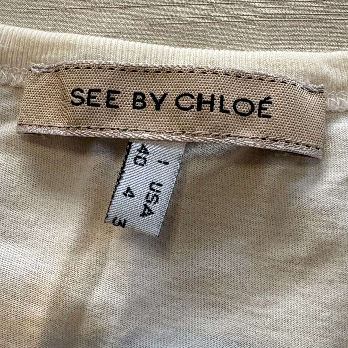 SEE BY CHLOE 半袖 Tシャツ ホワイト ロゴの写真6枚目
