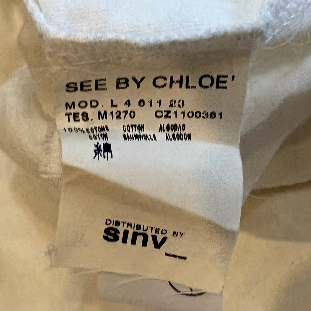 SEE BY CHLOE 半袖 Tシャツ ホワイト ロゴの写真8枚目