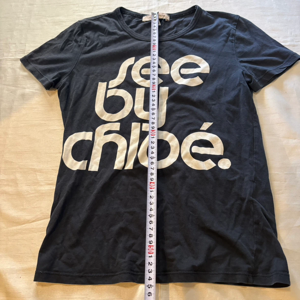 SEE BY CHLOE 半袖 Tシャツ ブラック ロゴの写真2枚目