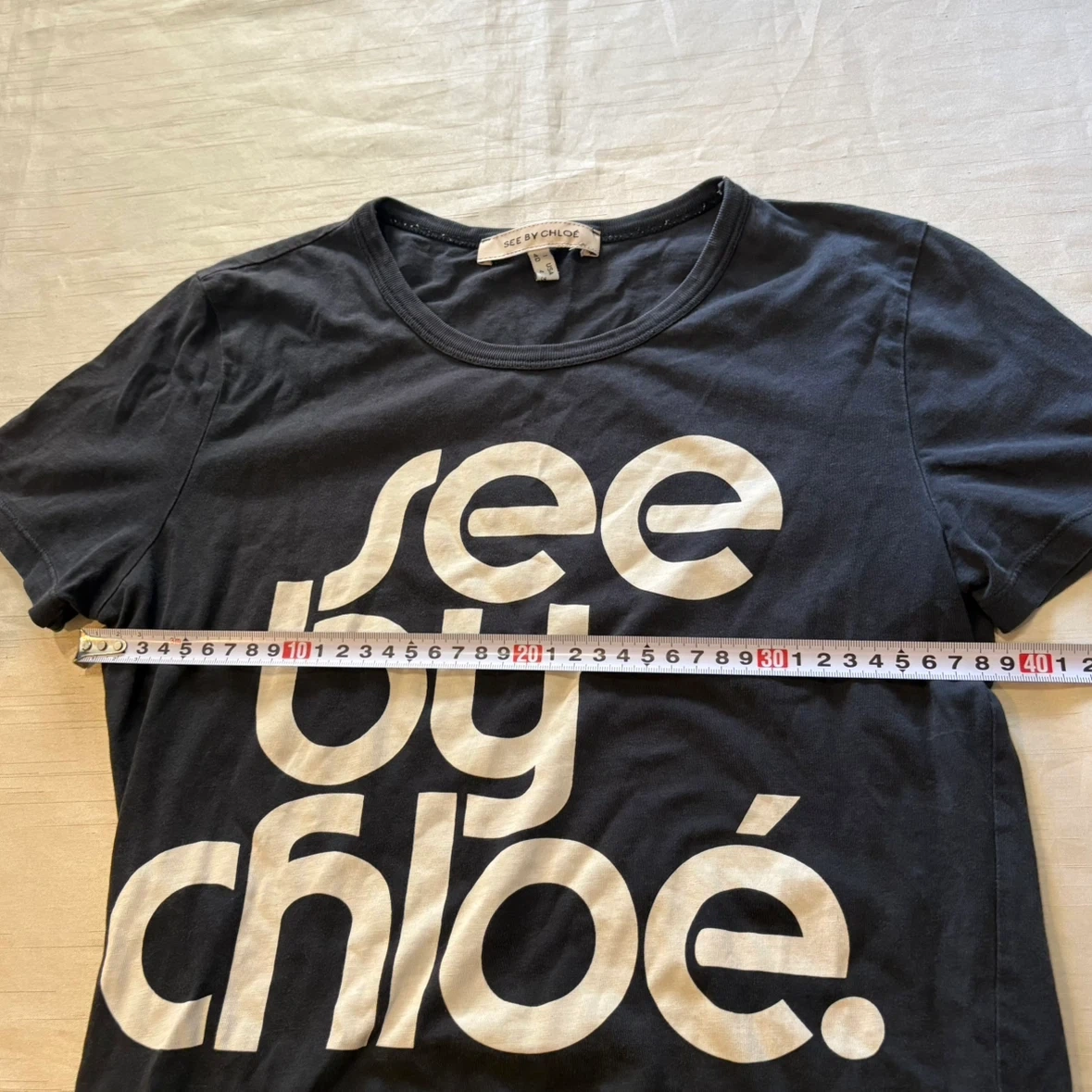 SEE BY CHLOE 半袖 Tシャツ ブラック ロゴの写真3枚目