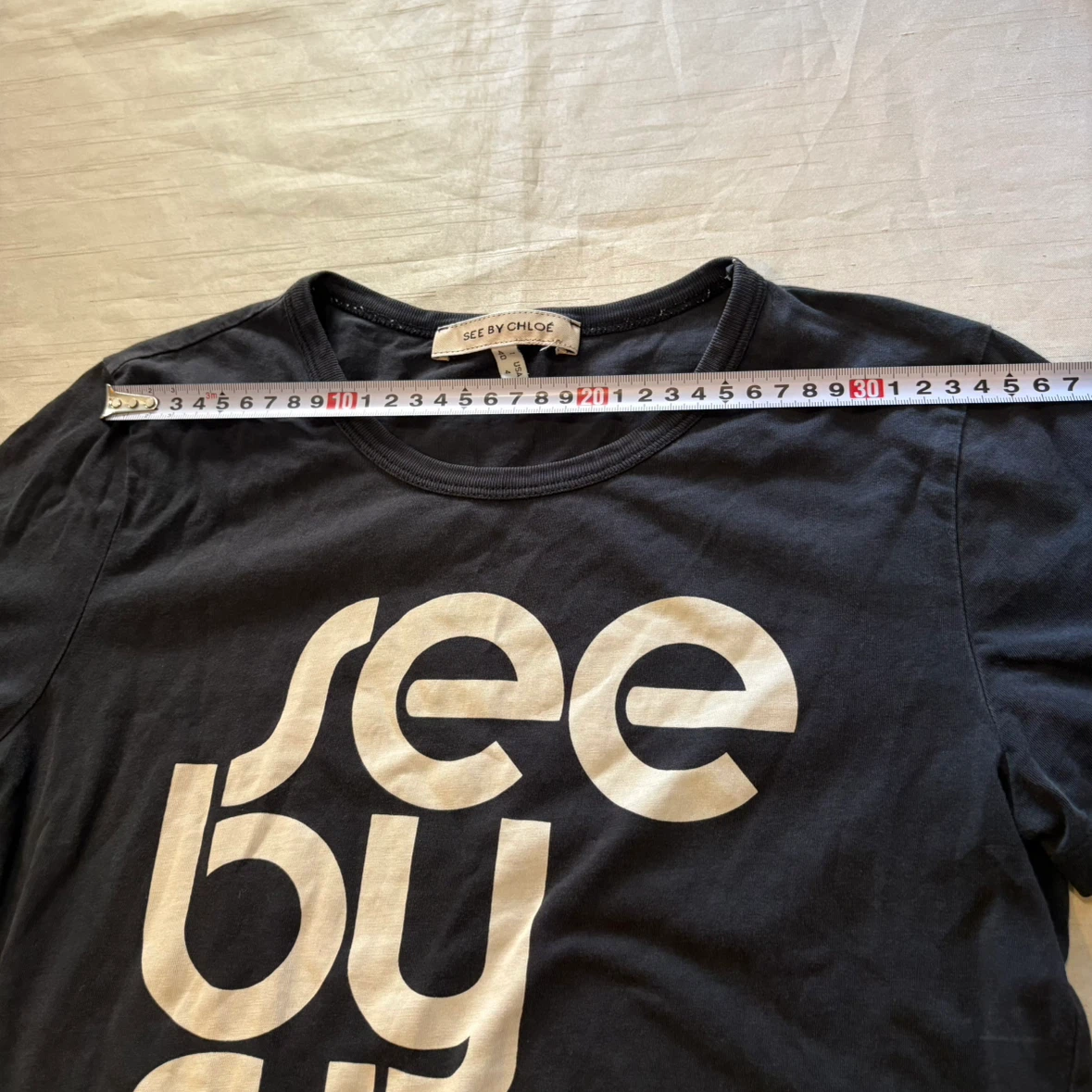 SEE BY CHLOE 半袖 Tシャツ ブラック ロゴの写真4枚目