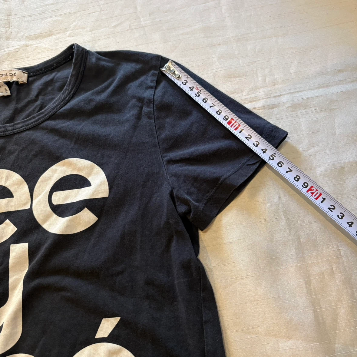 SEE BY CHLOE 半袖 Tシャツ ブラック ロゴの写真5枚目