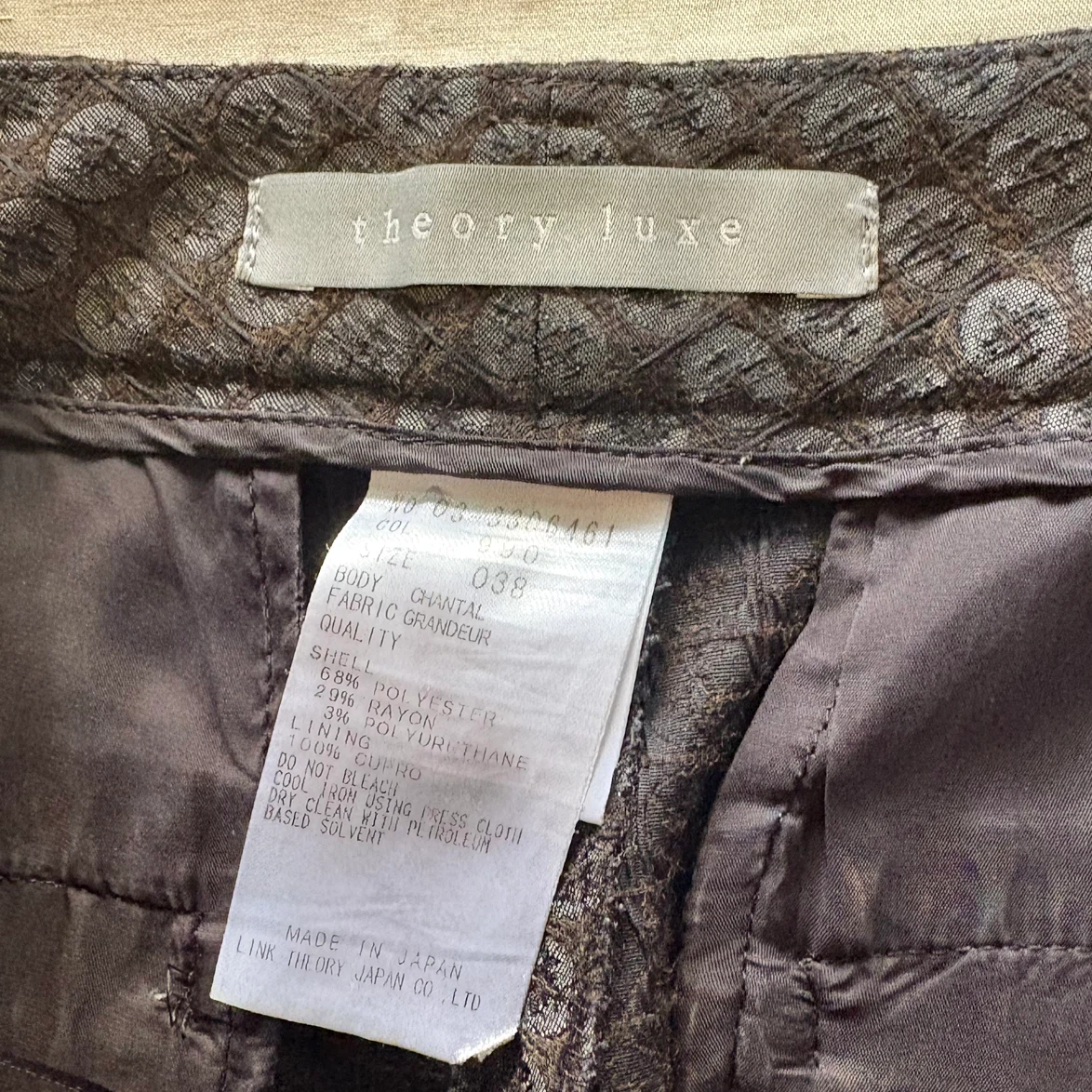 theory luxe セオリーリュクス　幾何学模様 スラックス パンツ　Mの写真6枚目