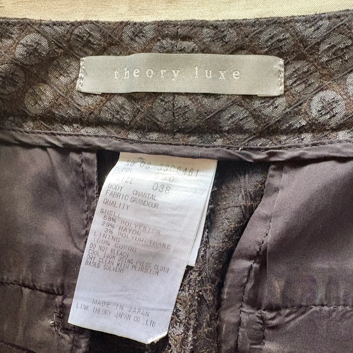 theory luxe セオリーリュクス 幾何学模様 スラックス パンツ Mの写真6枚目