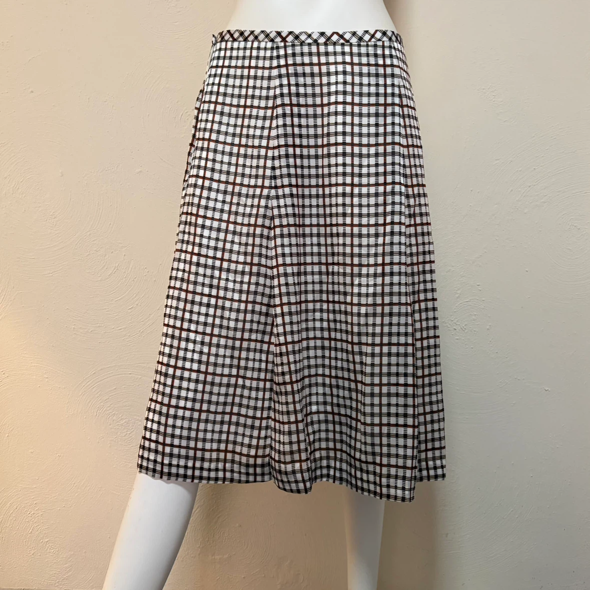 DAKS ダックス　チェック柄 フレアスカート ひざ丈　42