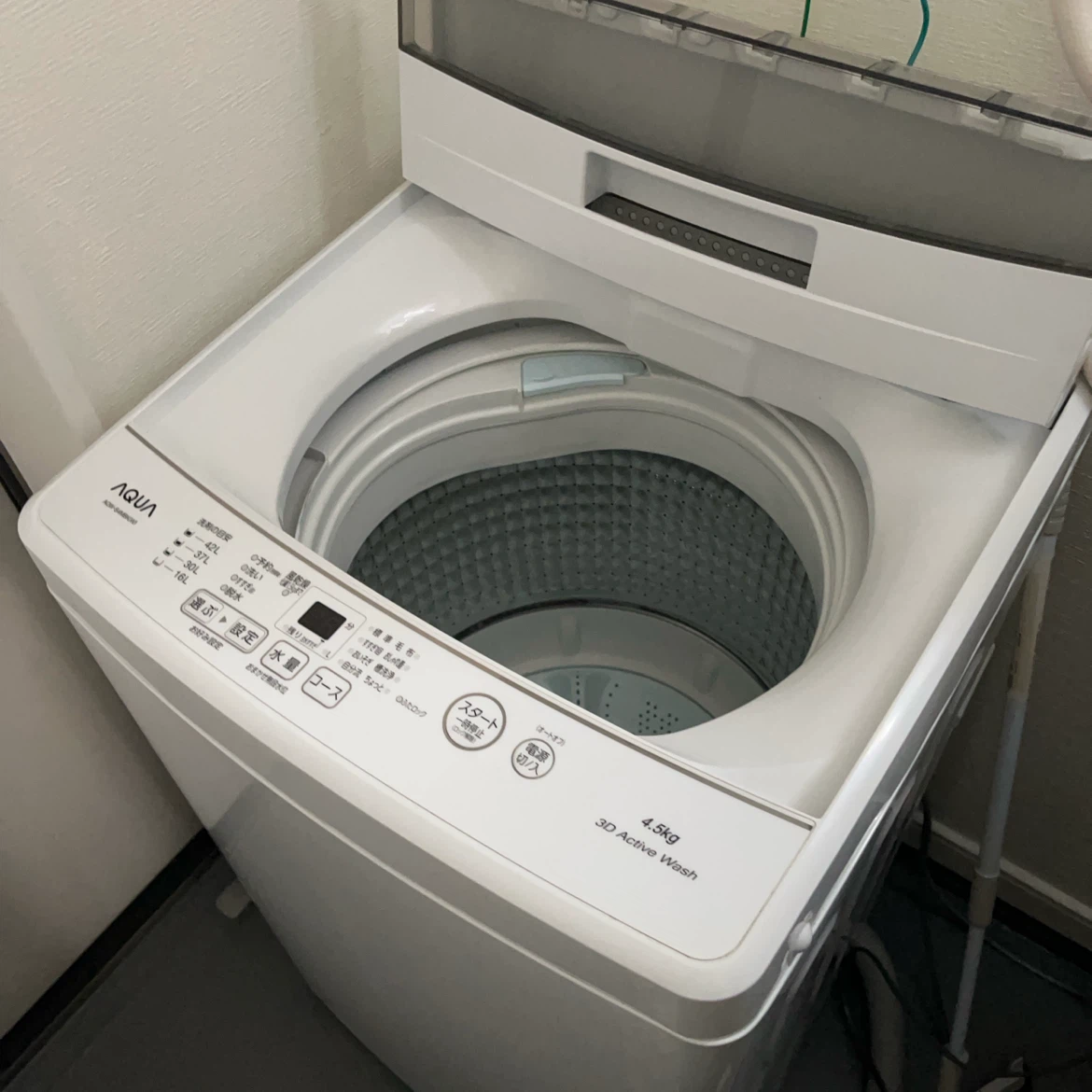 アクア 全自動洗濯機 AQW-S4MBK 4.5kgの写真2枚目