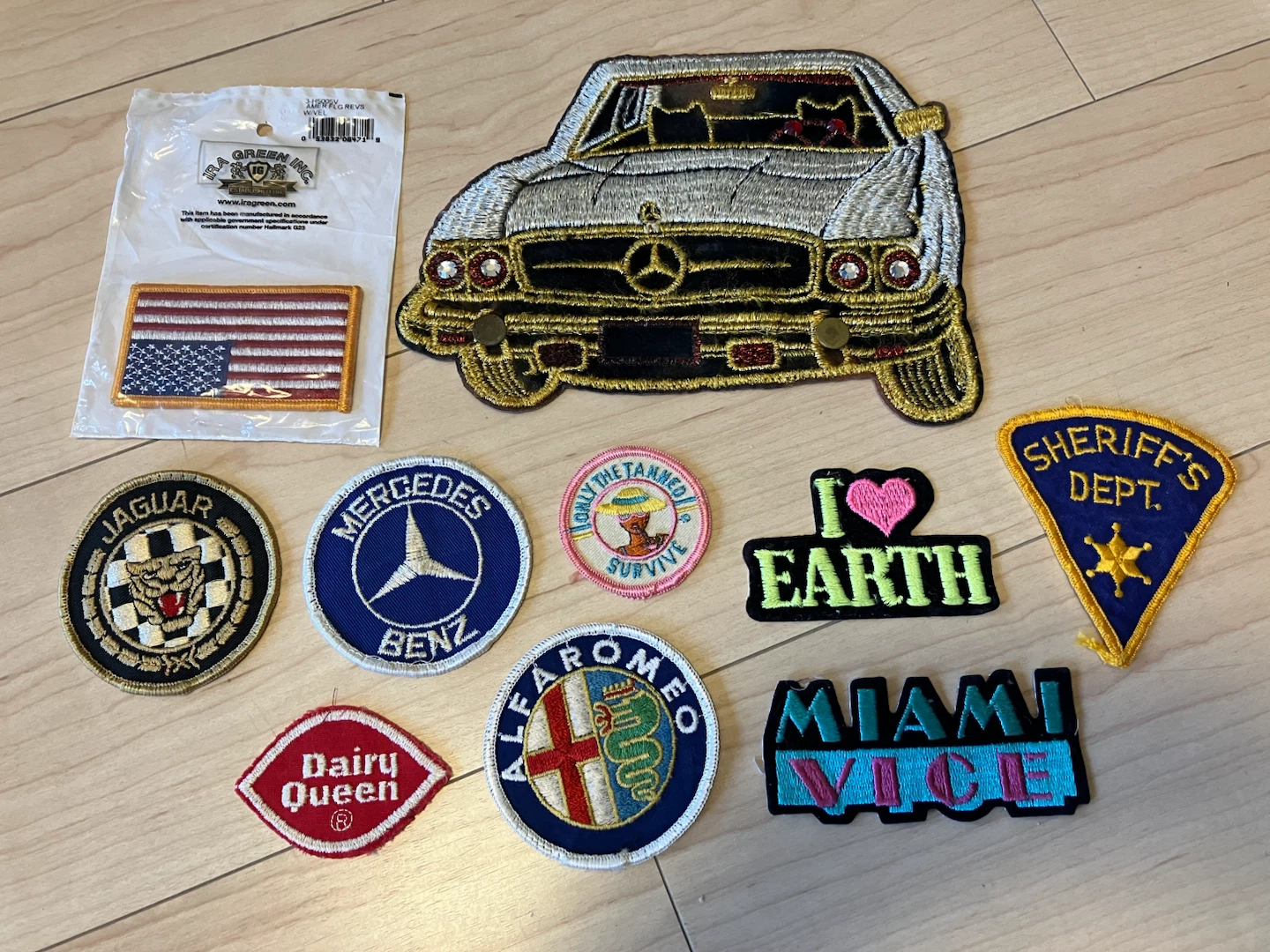 刺繍ワッペン 10点セット 車 企業 ロゴ