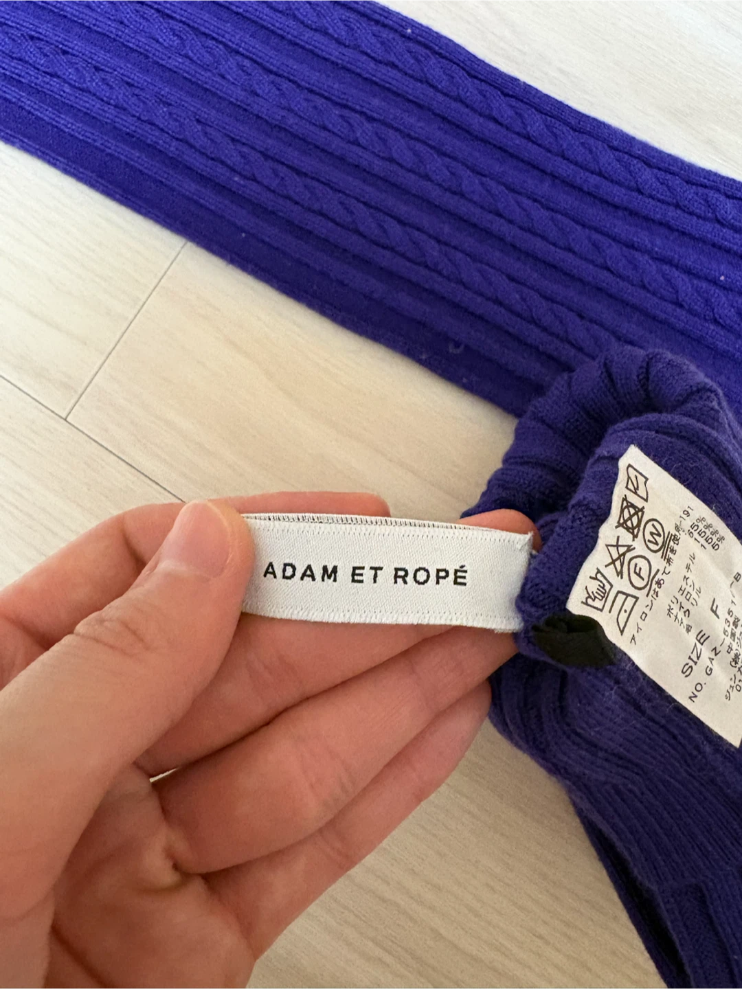 ⚠️10/12まで　ADAM ET ROPÉ  アームウォーマー 紫の写真5枚目