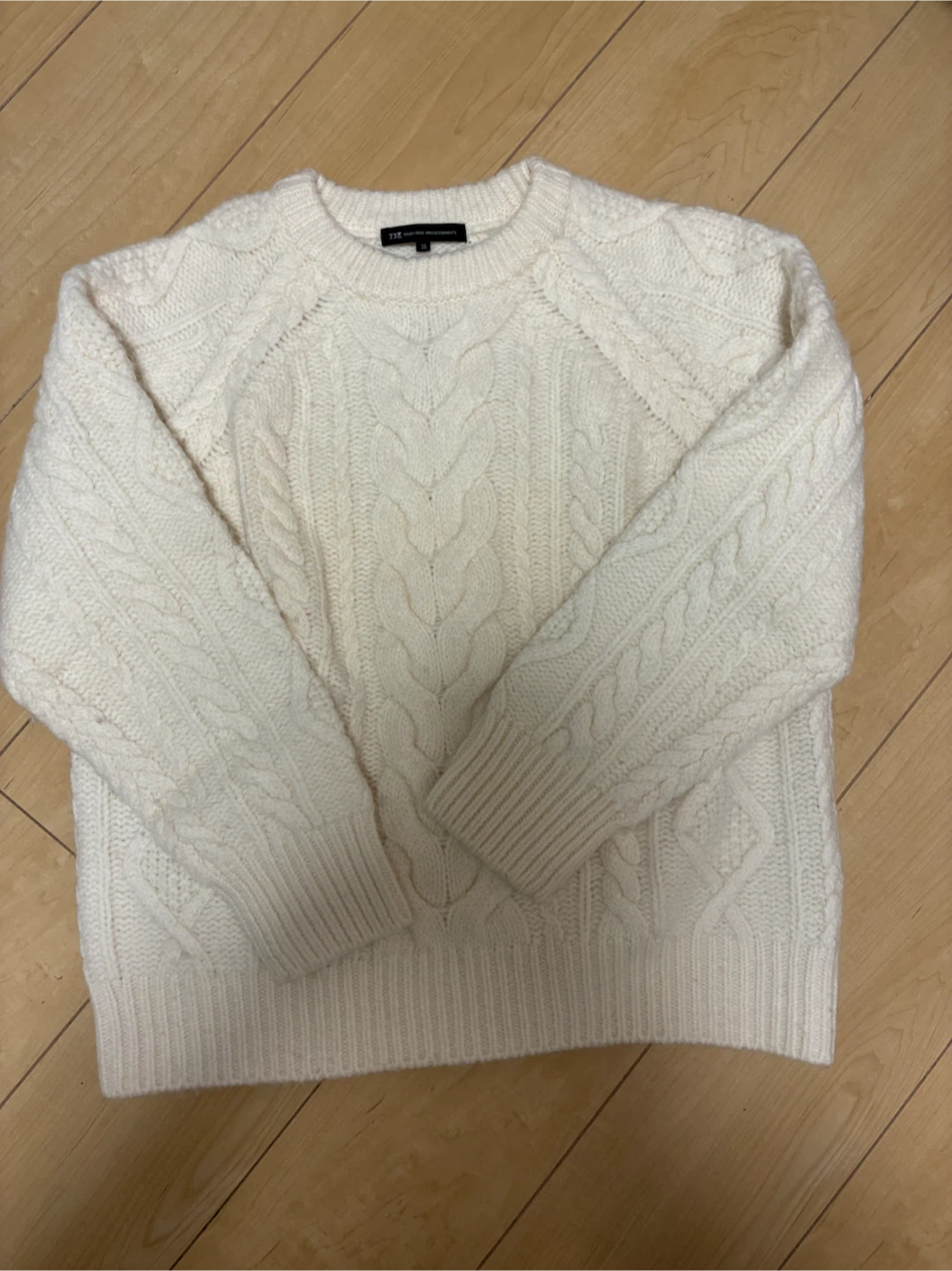 23区 ケーブル編みニット ホワイト サイズ38