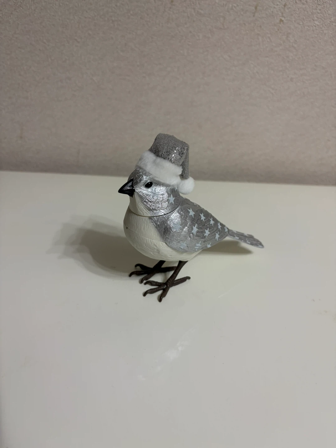 鳥の置物 センサー付クリスマスソング