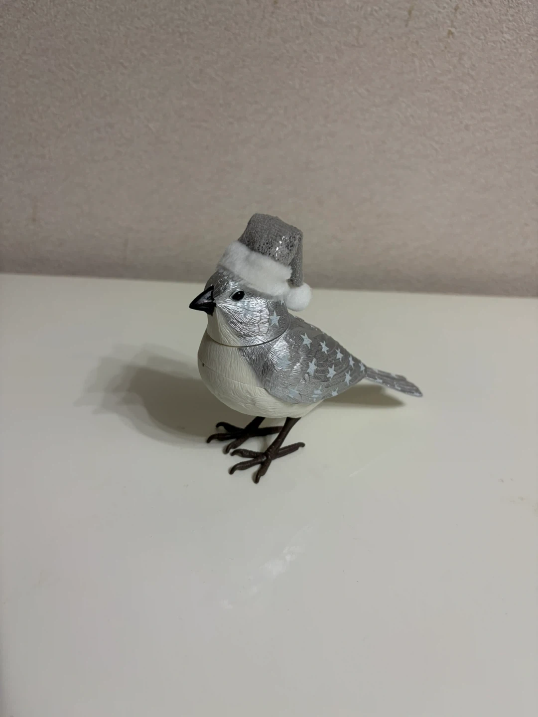鳥の置物 センサー付クリスマスソング