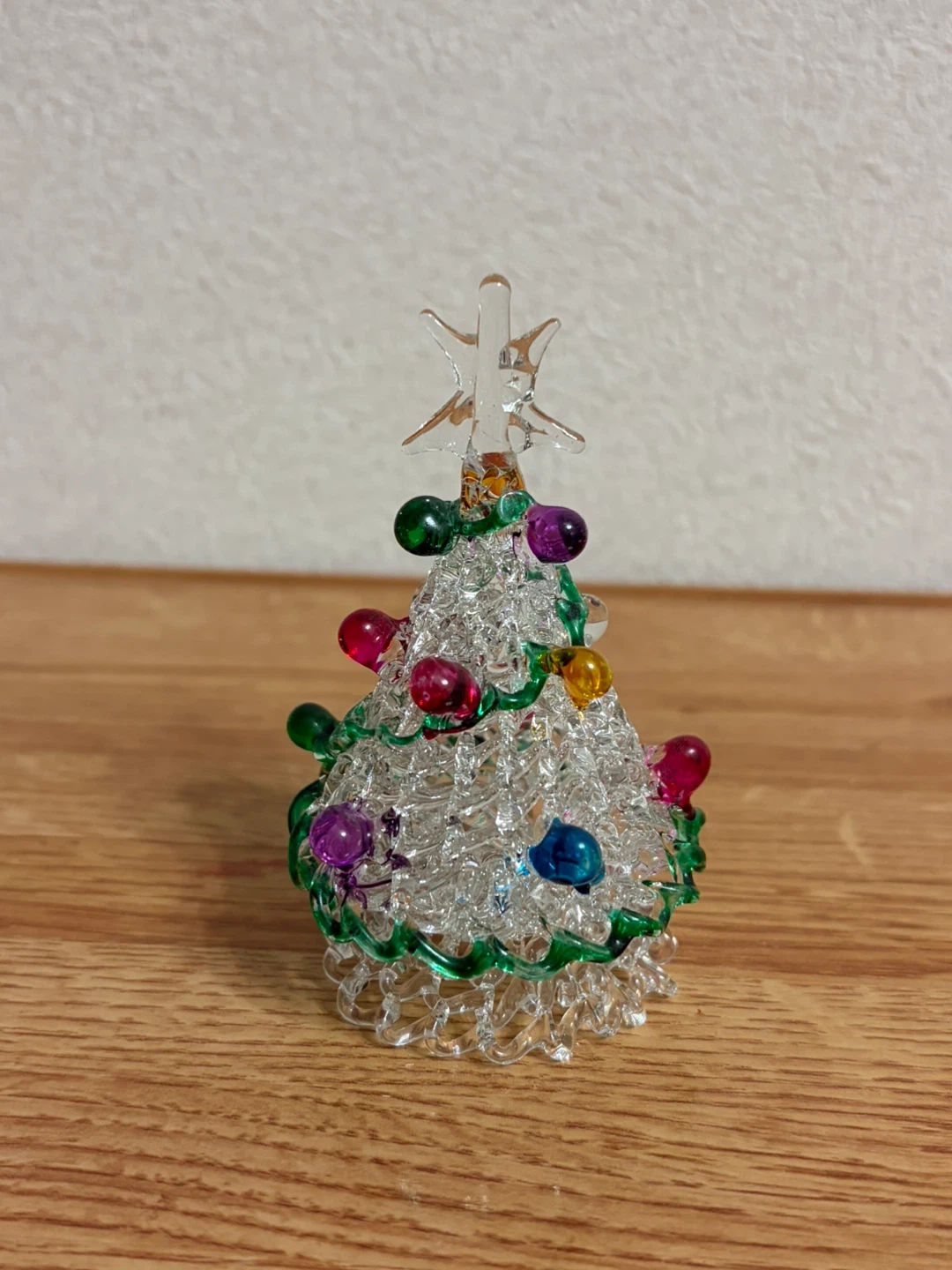 ガラス製 クリスマスツリー オブジェ