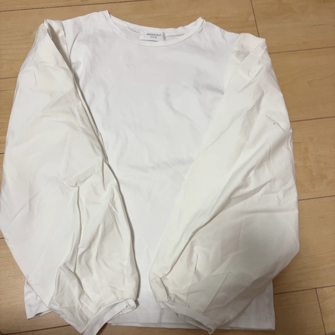 オペークドットクリップ 白 カットソー Mサイズ
