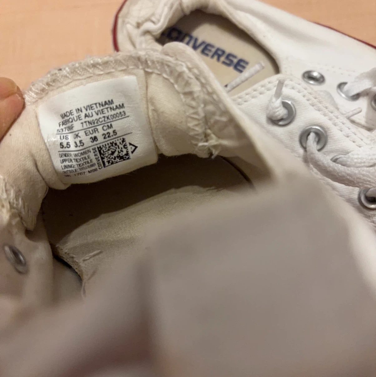 コンバース オールスター ホワイト 22.5cmの写真5枚目