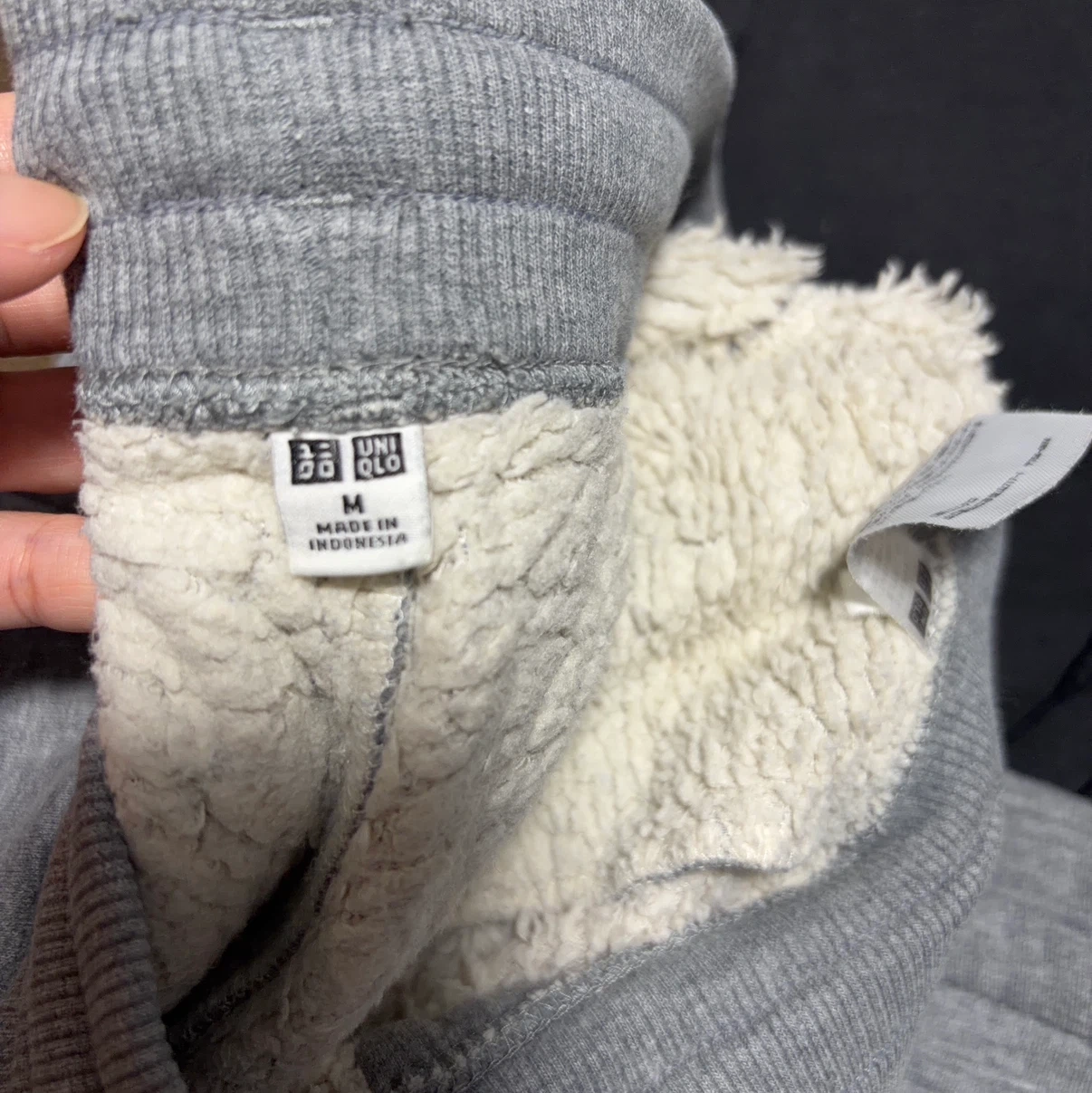 ユニクロ ボア スウェットパンツ 2枚セット Mサイズの写真2枚目