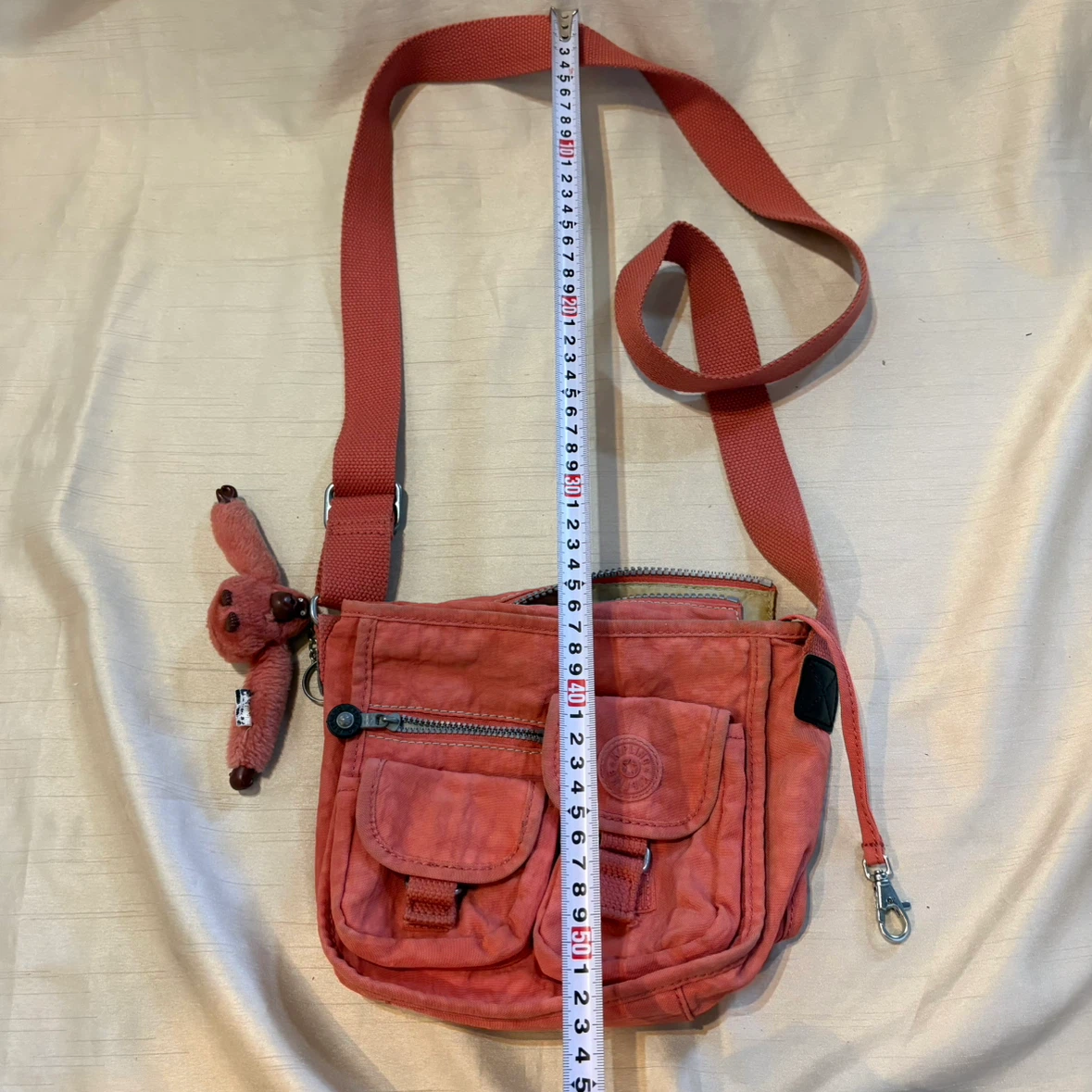 KIPLING ショルダーバッグ ピンク モンキーチャーム付の写真4枚目