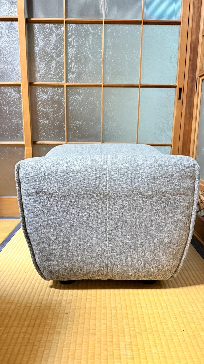 スツール オットマン グレー