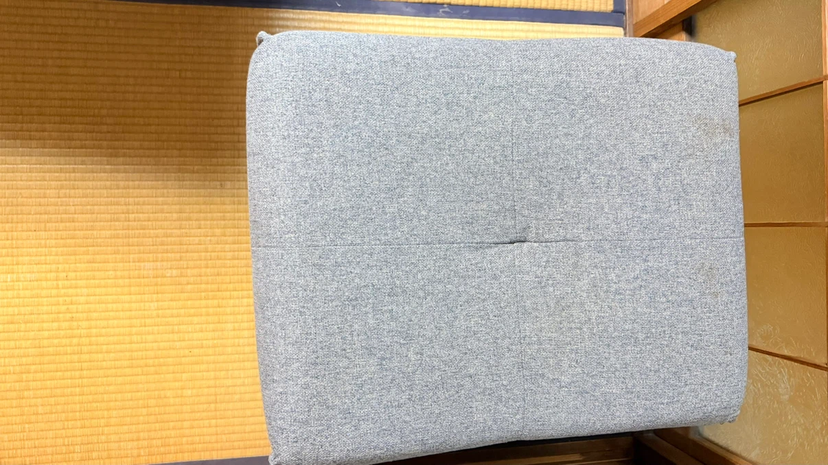 スツール オットマン グレーの写真2枚目