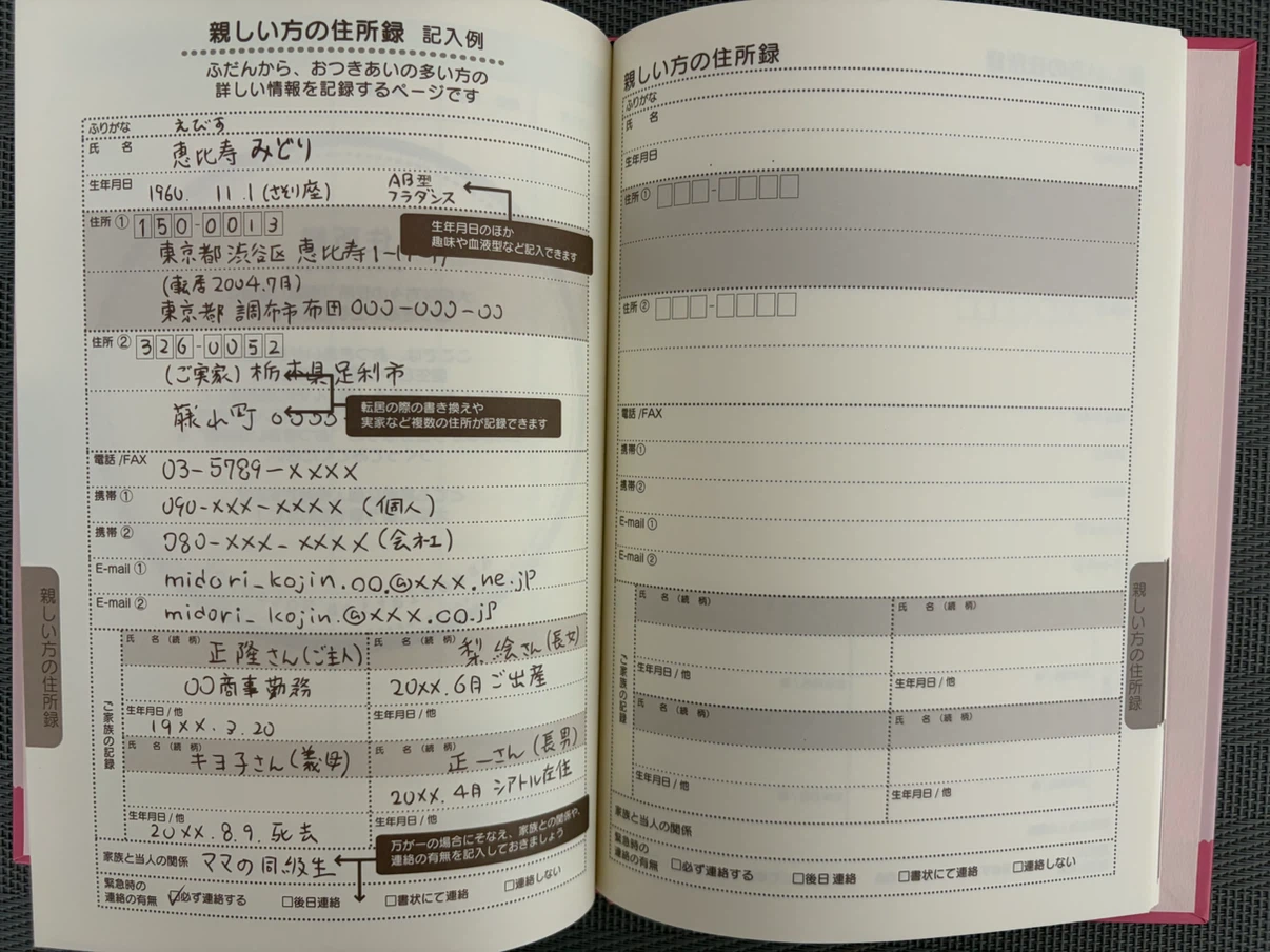 おつきあいの記録帳 ピンクの写真7枚目