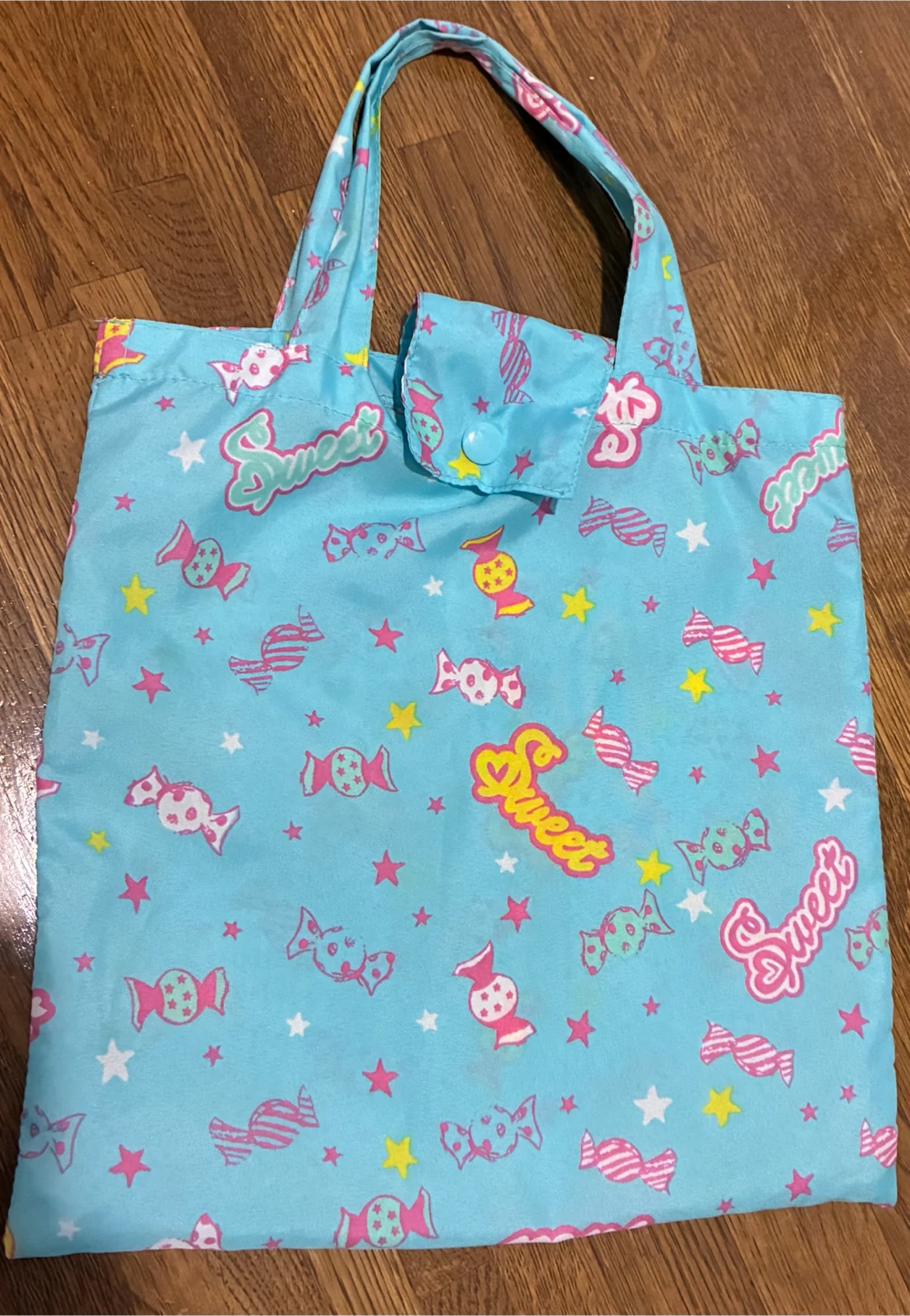 キッズ レインコート 120cm 水色 キャンディ柄の写真5枚目