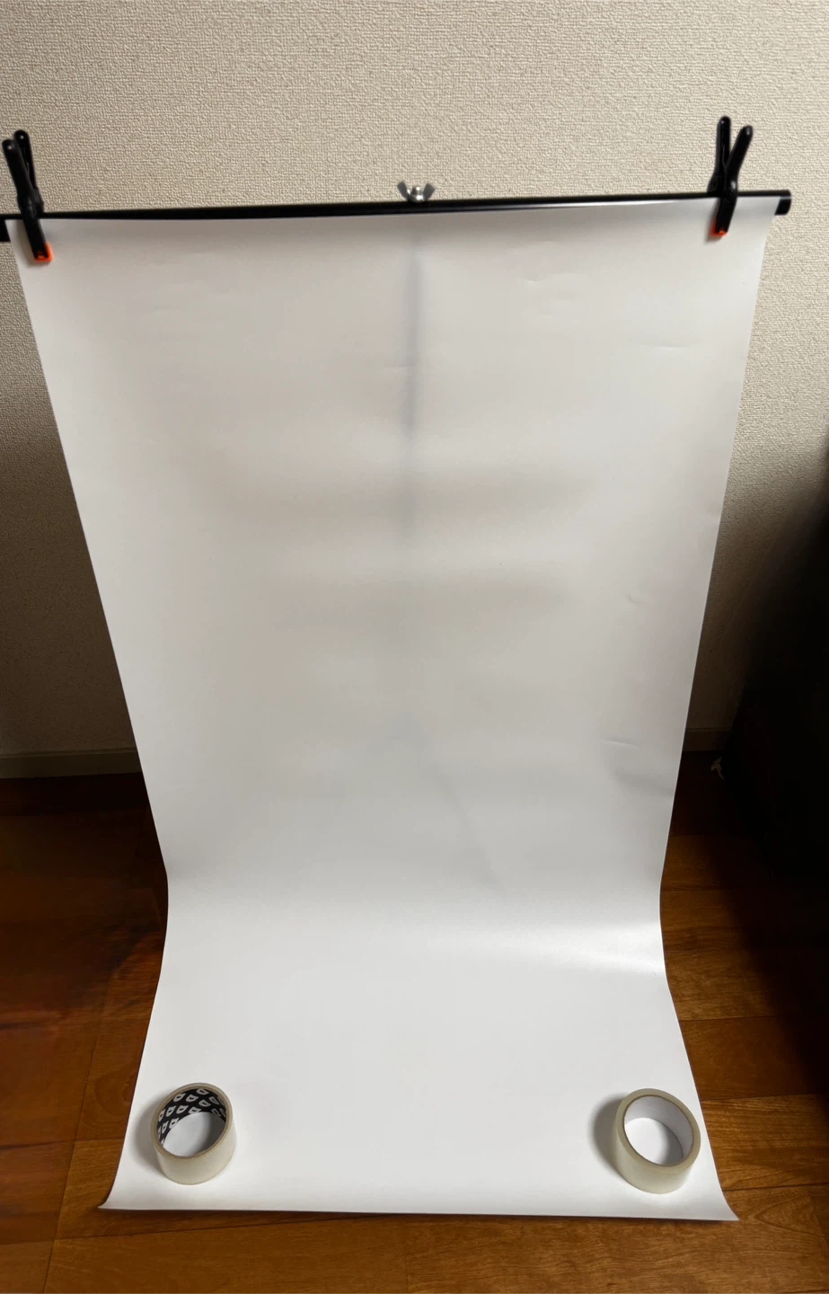 撮影用背景スタンドキット 白背景布付き