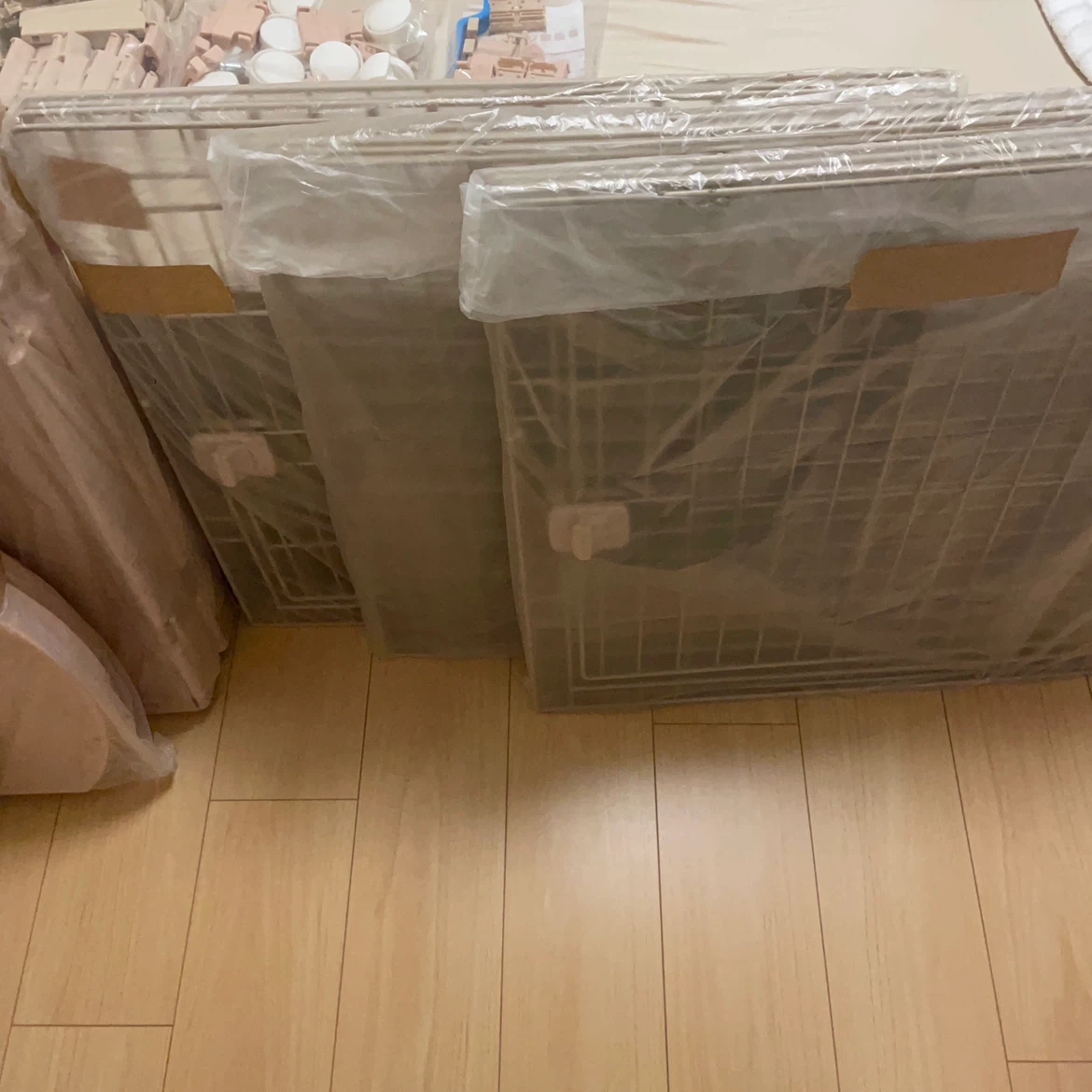 【大型】2段式 猫用ケージ ピンクの写真2枚目