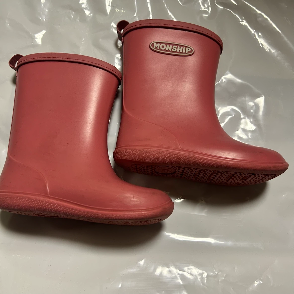 モンシップ キッズ レインブーツ ピンク