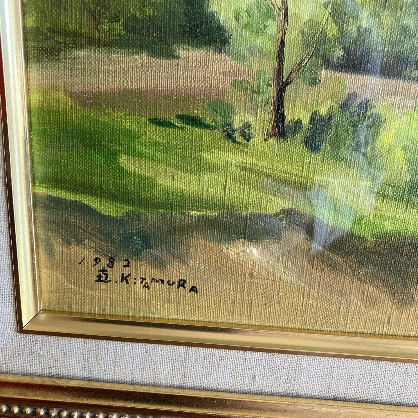 油絵 風景画 K.TAMURA 1982の写真3枚目