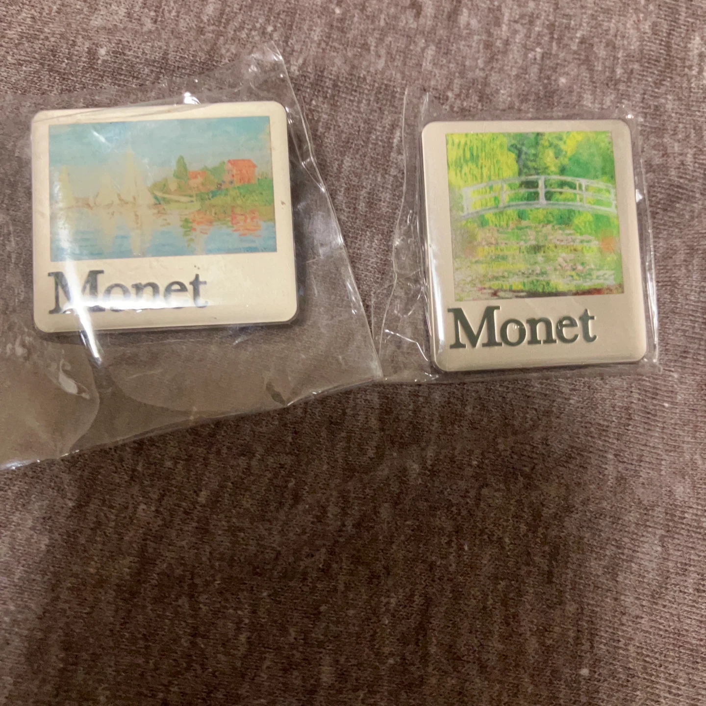 モネ ピンバッジ 2個セット 名画
