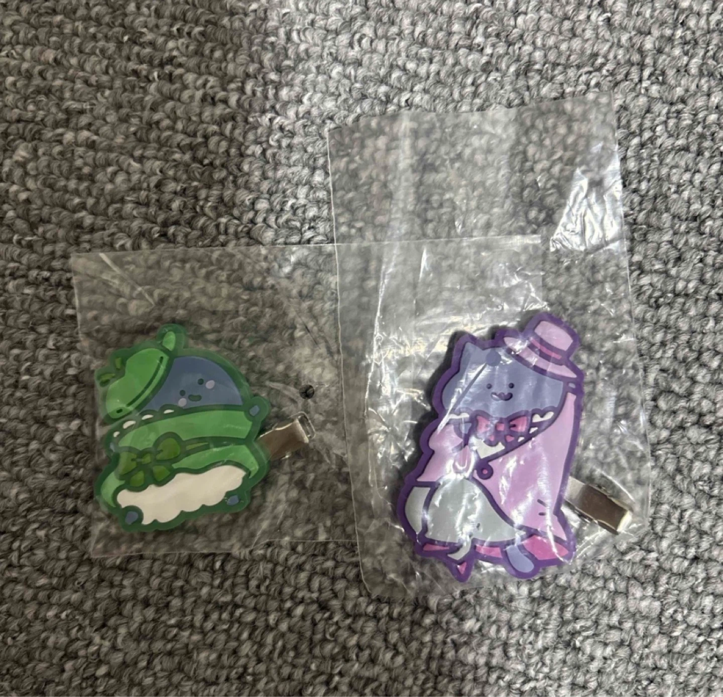 お文具といっしょピン2点