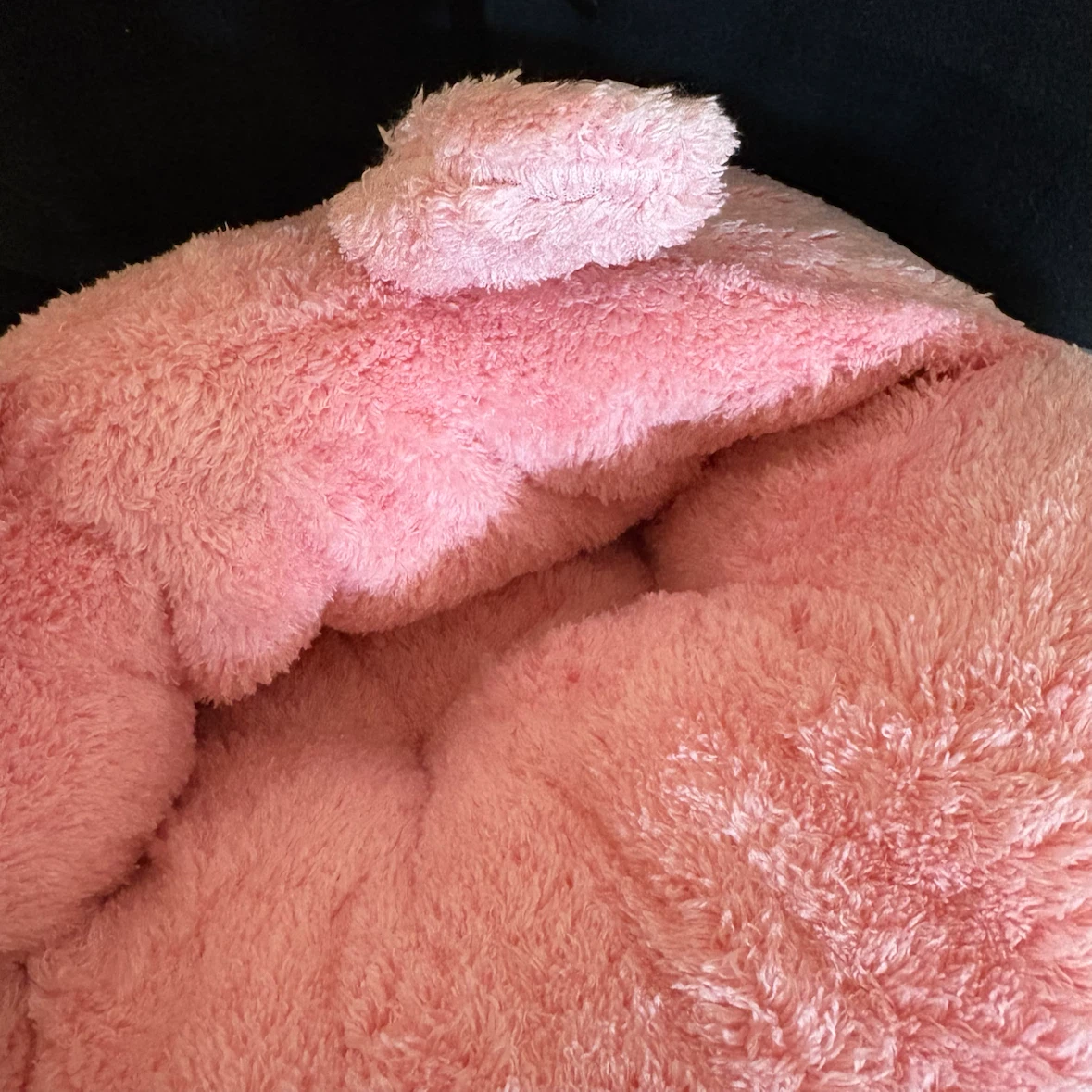 防寒グッズ 足入れクッション 裏ボアロングスカート うさぎ チェックの写真2枚目