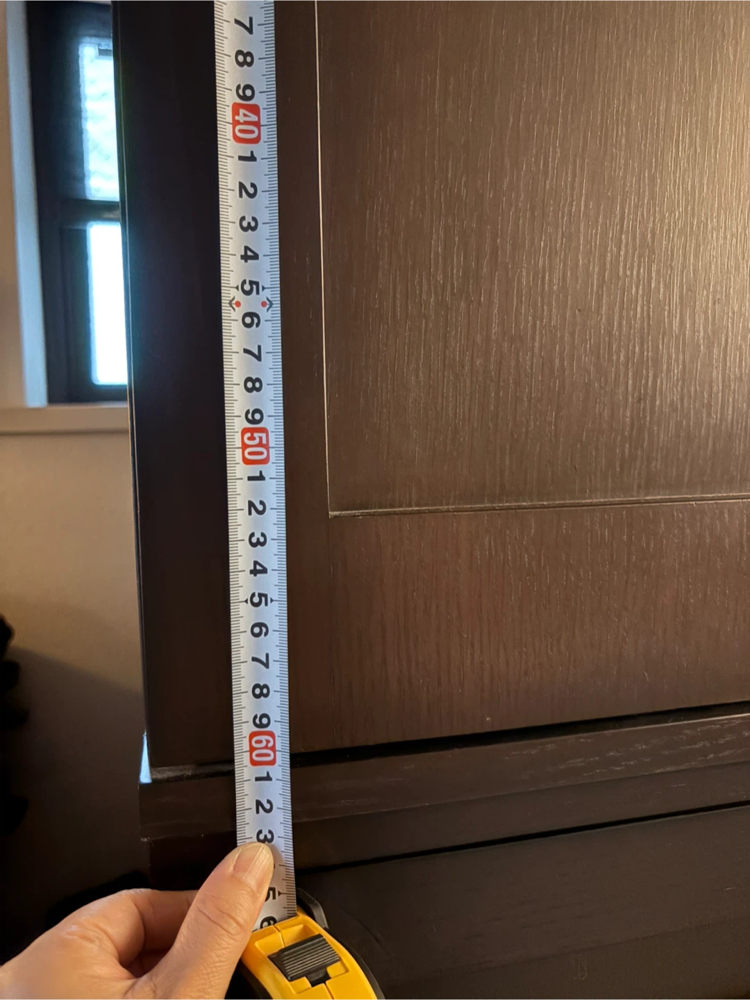 大塚家具　大型収納チェスト ダークブラウン 木目調の写真6枚目