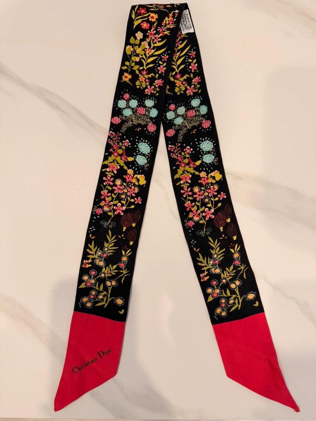 【美品】Dior ミッツァ スカーフ 花柄