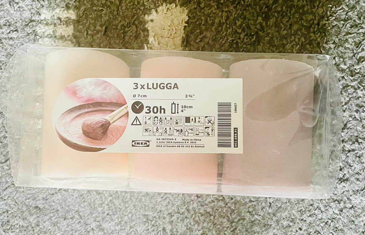 イケア LUGGA キャンドル 3個セット